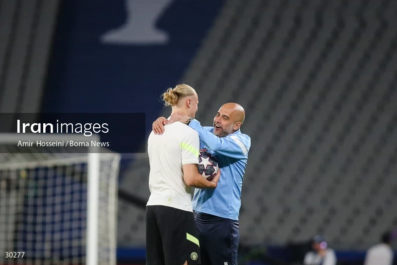 Manchester City training session before the UEFA Champions League Final match