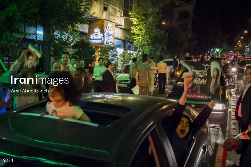 Supporters of Presidential candidates in Tehran