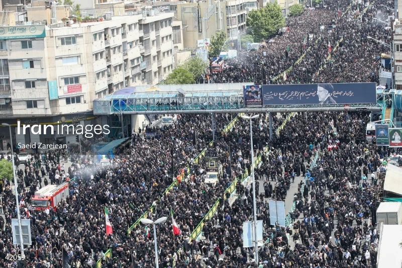 The funeral for Seyed Ebrahim Raisi, the President of Iran, and his companions in Tehran