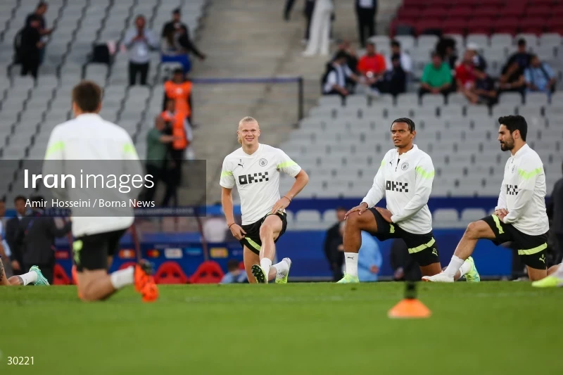 Manchester City training session before the UEFA Champions League Final match