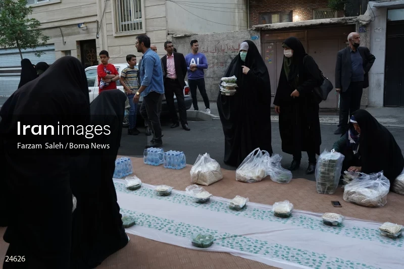 Iftar banquet ceremony in Tehran streets