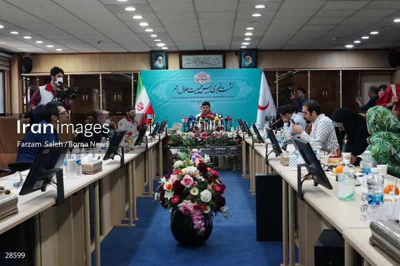 Press conference of Pir Hossein Kolivand, head of Iranian Red Crescent Society