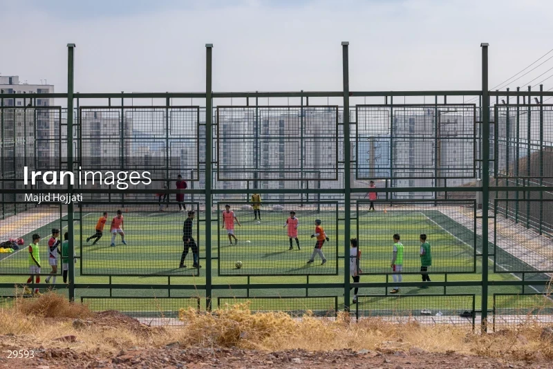 Students playing football