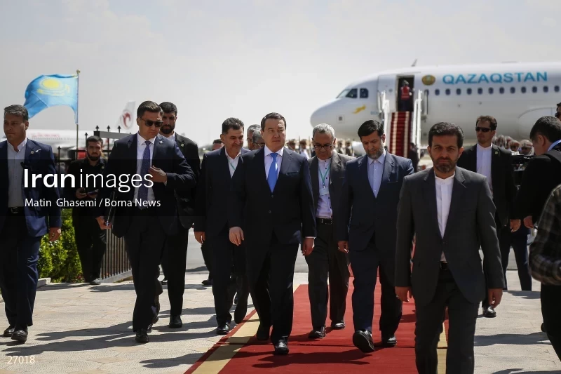 The arrival of the prime minister of Kazakhstan to Iran