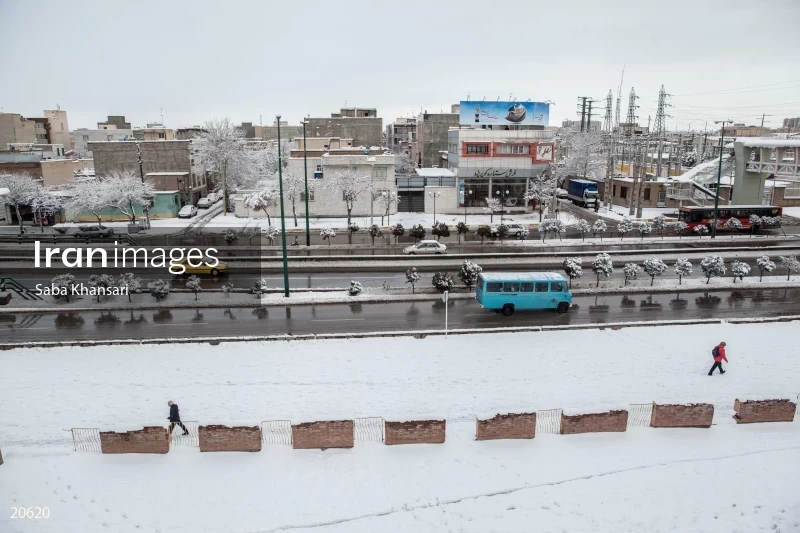 A snowy day in Sa'd al-Saltaneh Qazvin