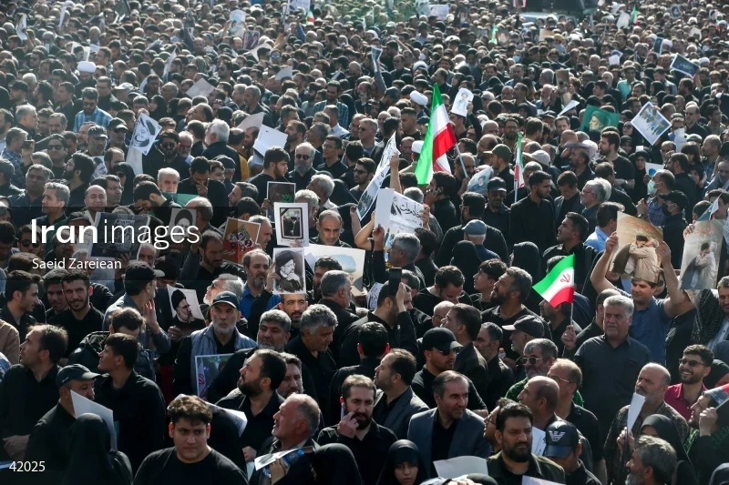 The funeral for Seyed Ebrahim Raisi, the President of Iran, and his companions in Tehran