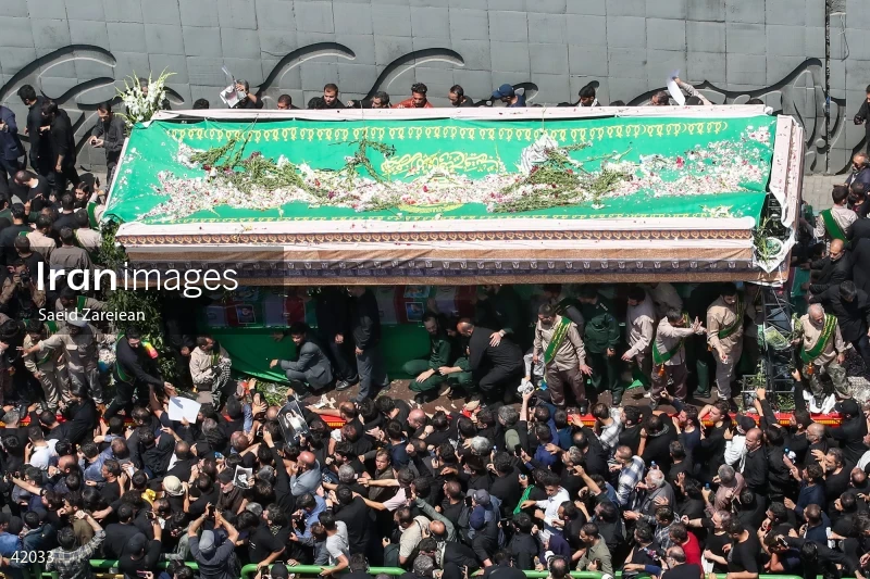 The funeral for Seyed Ebrahim Raisi, the President of Iran, and his companions in Tehran