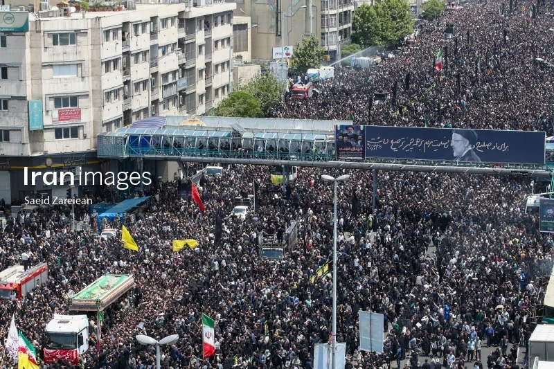 The funeral for Seyed Ebrahim Raisi, the President of Iran, and his companions in Tehran