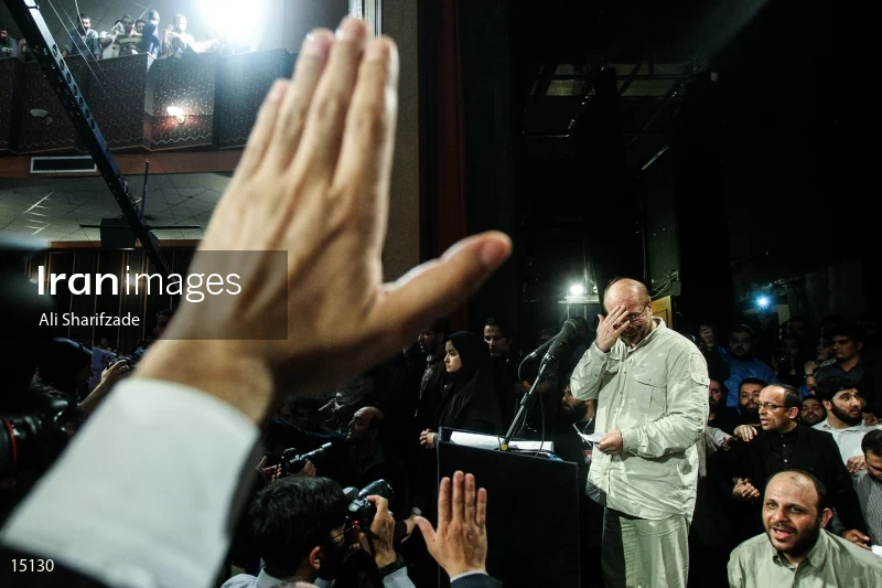 campaign rally in support of Mohammad Bagher Ghalibaf