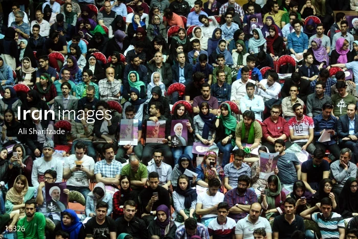campaign rally in support of Hassan Rouhani