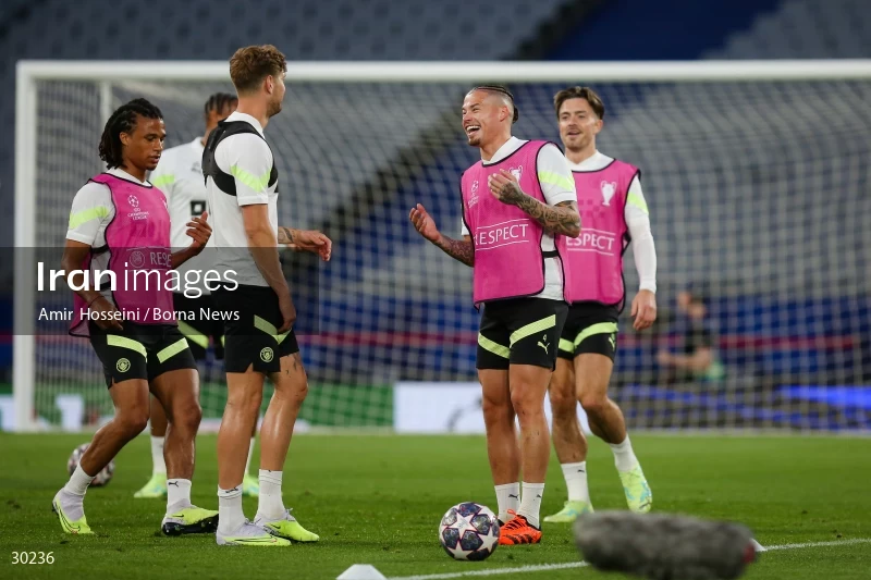 Manchester City training session before the UEFA Champions League Final match