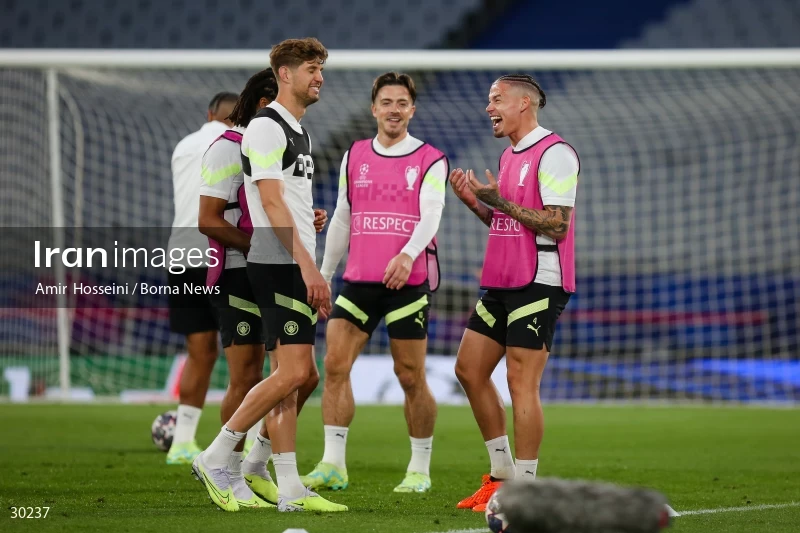Manchester City training session before the UEFA Champions League Final match
