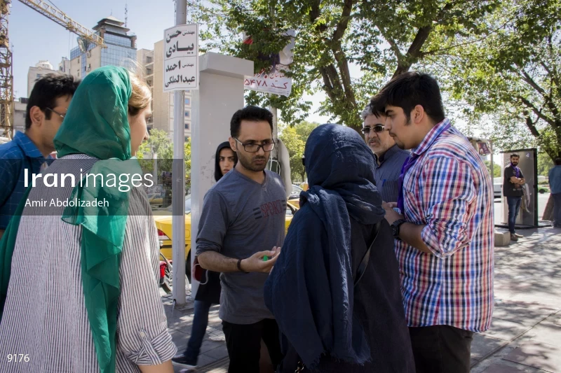 Supporters of Hassan Rouhani in Tehran