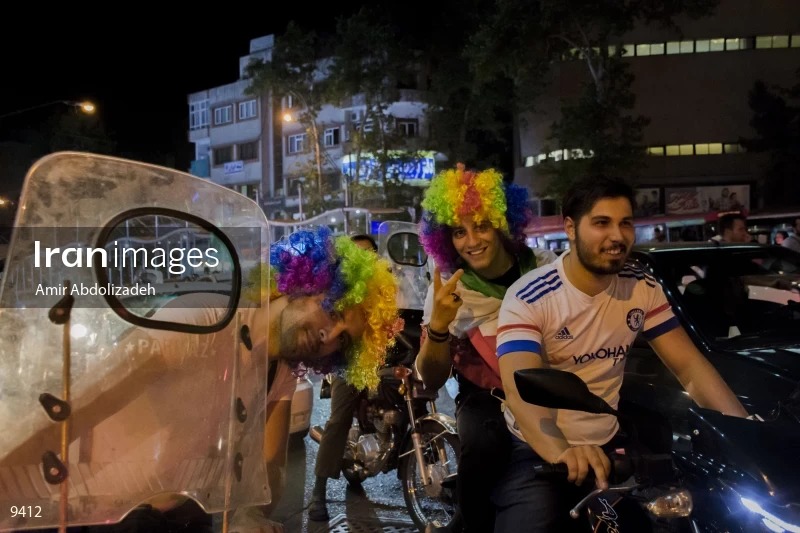 Celebration of qualification for 2018 FIFA World Cup in Iran
