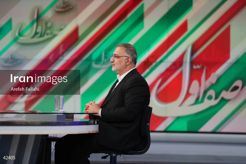 Alireza Zakani on the "Safe Aval (Prime Row)" program on the News Network