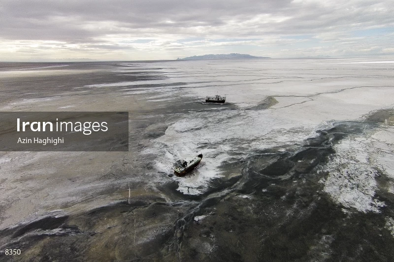 Sharafkhane port in Lake Urmia