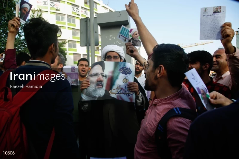 Supporters of Presidential candidates in Tehran
