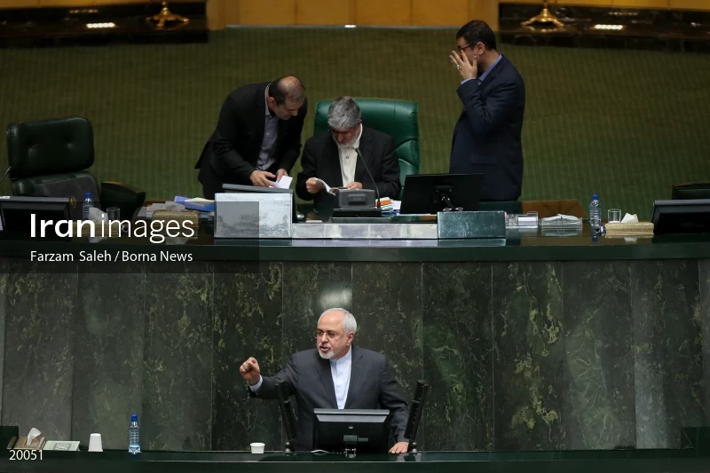 Mohammad Javad Zarif at parliament