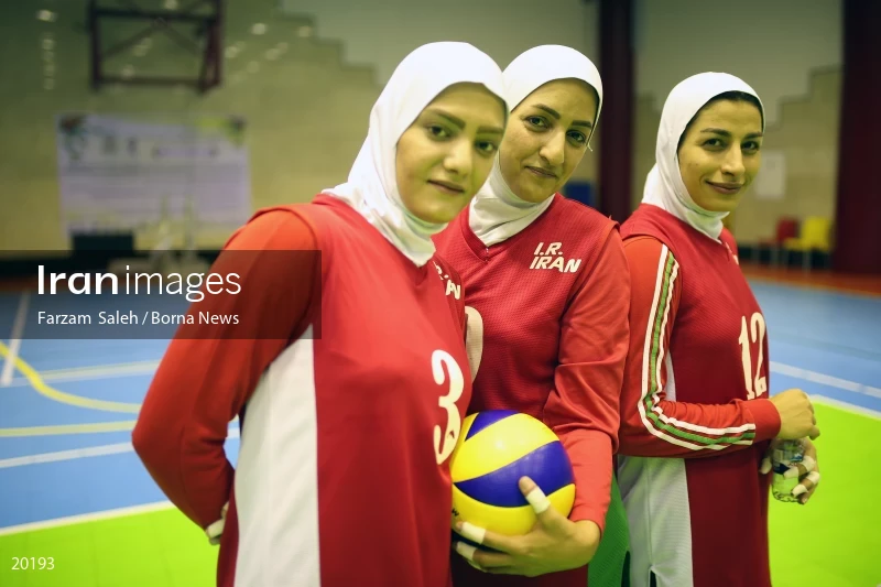 Iranian women’s sitting volleyball team