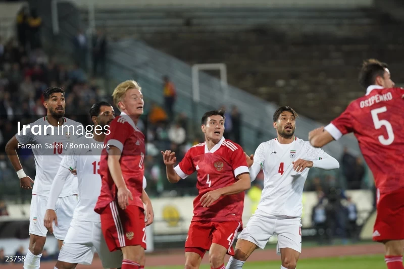 Iran v Russia friendly football match