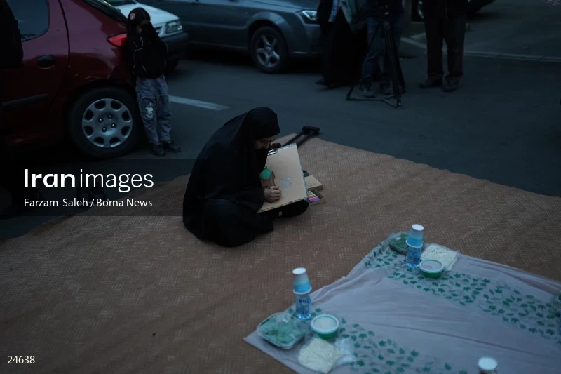 Iftar banquet ceremony in Tehran streets
