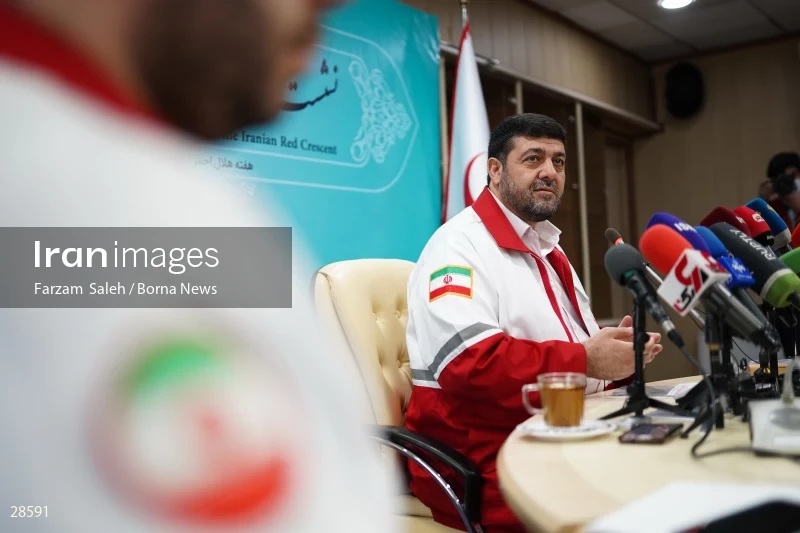 Press conference of Pir Hossein Kolivand, head of Iranian Red Crescent Society