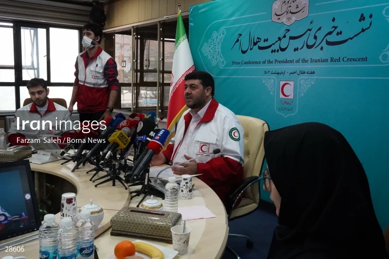 Press conference of Pir Hossein Kolivand, head of Iranian Red Crescent Society