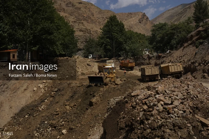 Chalus Road 8 days after the flood