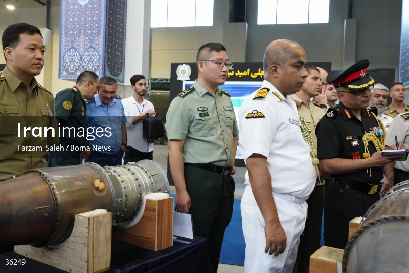 Foreign attaches visit defense achievements exhibition in Tehran