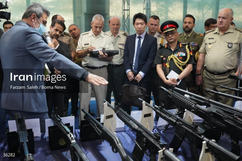 Foreign attaches visit defense achievements exhibition in Tehran