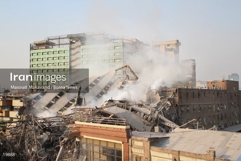 Tehran's Iconic Plasco Building Collapses After Fire