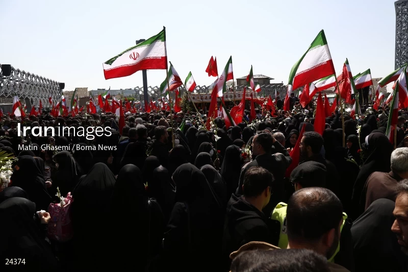 The funeral ceremony of Milad Heidari and Meghdad Mahghani Jafarabadi