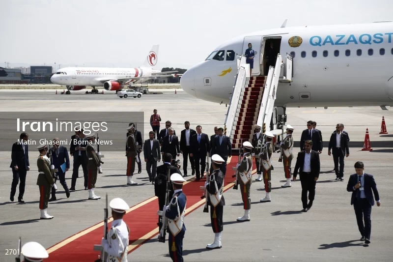 The arrival of the prime minister of Kazakhstan to Iran