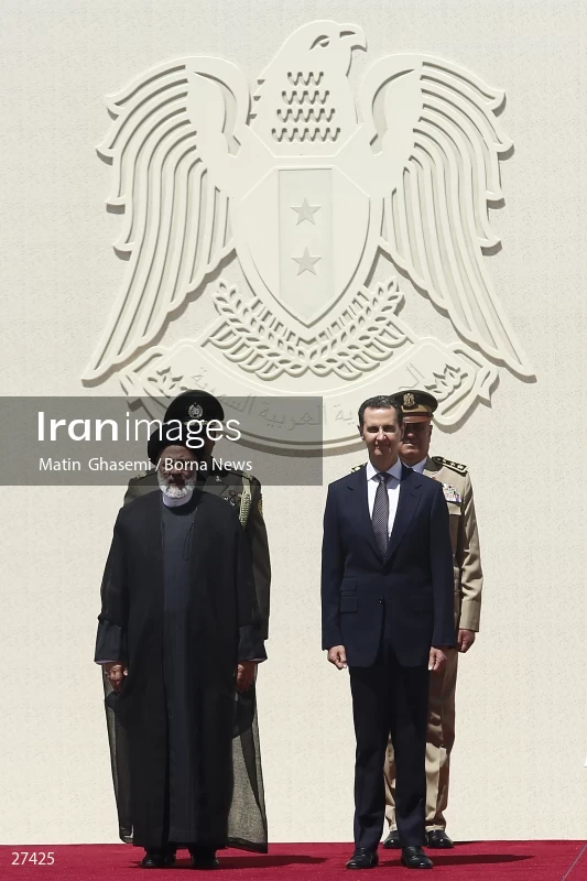 Bashar al-Assad's official welcome to the President of Iran Ebrahim Raisi