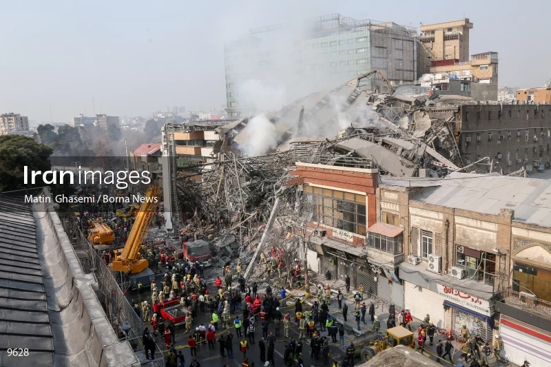 Tehran's Iconic Plasco Building Collapses After Fire