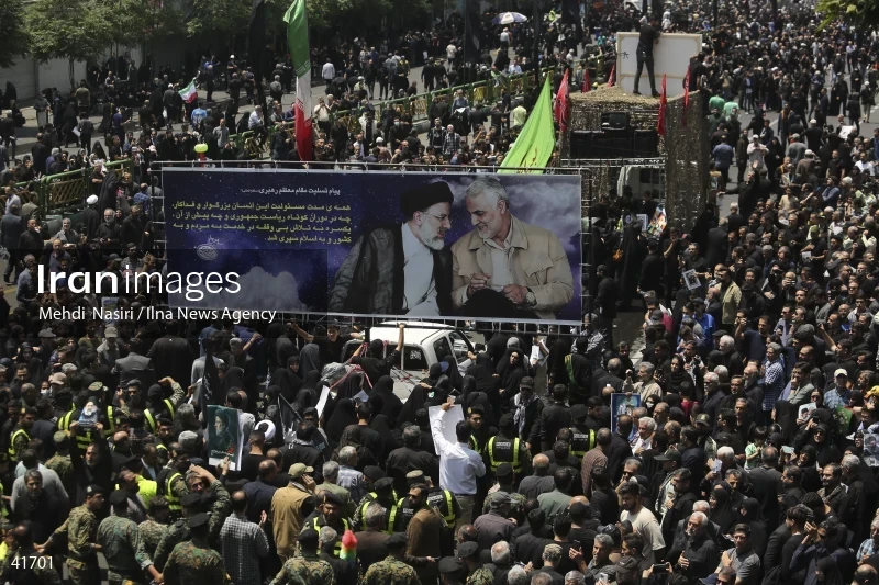 The funeral for Seyed Ebrahim Raisi, the President of Iran, and his companions in Tehran