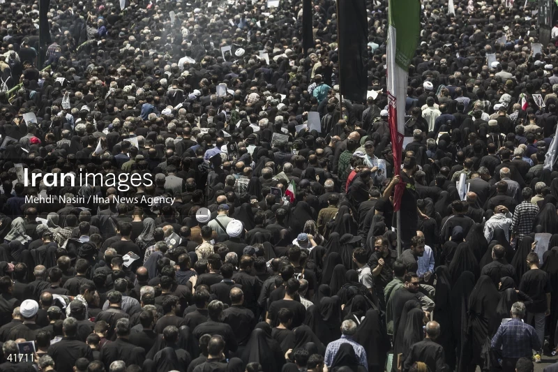 The funeral for Seyed Ebrahim Raisi, the President of Iran, and his companions in Tehran