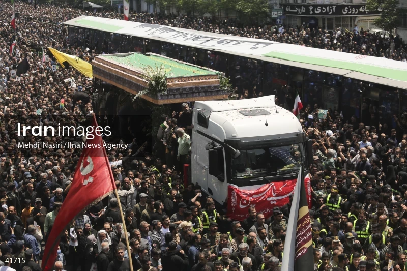 The funeral for Seyed Ebrahim Raisi, the President of Iran, and his companions in Tehran