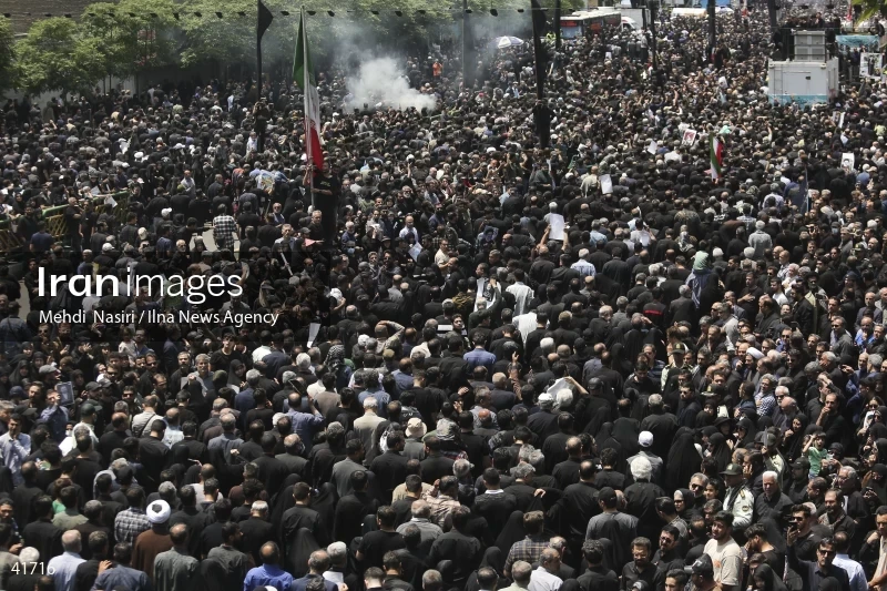The funeral for Seyed Ebrahim Raisi, the President of Iran, and his companions in Tehran