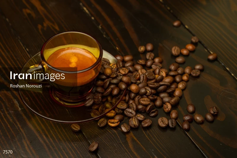 Espresso cup with Coffee beans