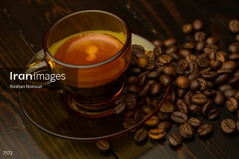 Espresso cup with Coffee beans