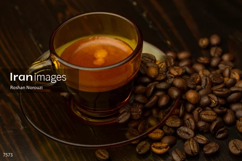 Espresso cup with Coffee beans