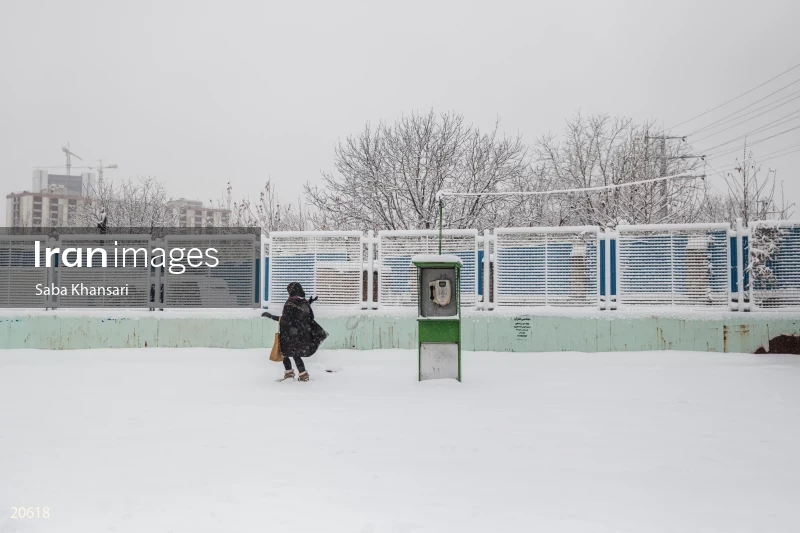 A snowy day in Sa'd al-Saltaneh Qazvin