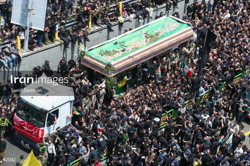 The funeral for Seyed Ebrahim Raisi, the President of Iran, and his companions in Tehran