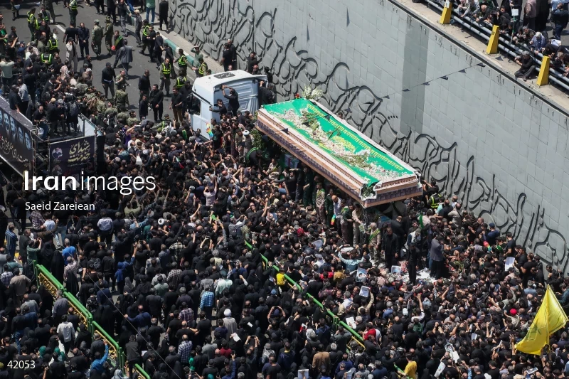 The funeral for Seyed Ebrahim Raisi, the President of Iran, and his companions in Tehran