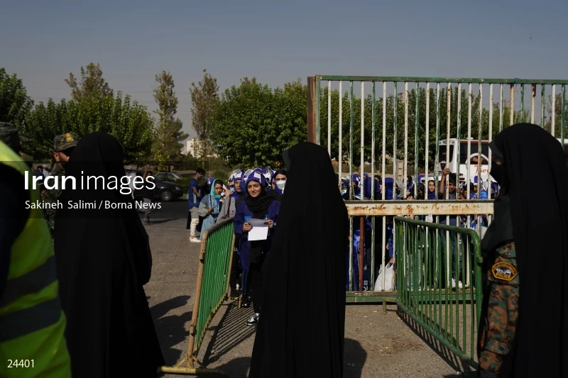The first attendance of women in the stadium in a match of the Premier Football League of Iran