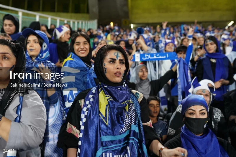 The first attendance of women in the stadium in a match of the Premier Football League of Iran