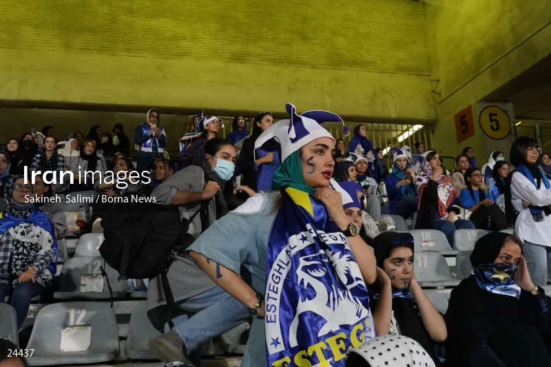 The first attendance of women in the stadium in a match of the Premier Football League of Iran