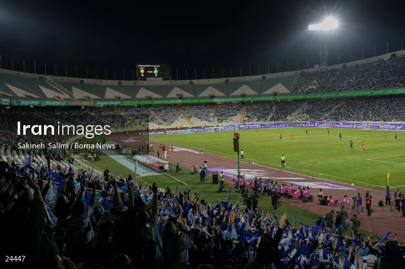 The first attendance of women in the stadium in a match of the Premier Football League of Iran