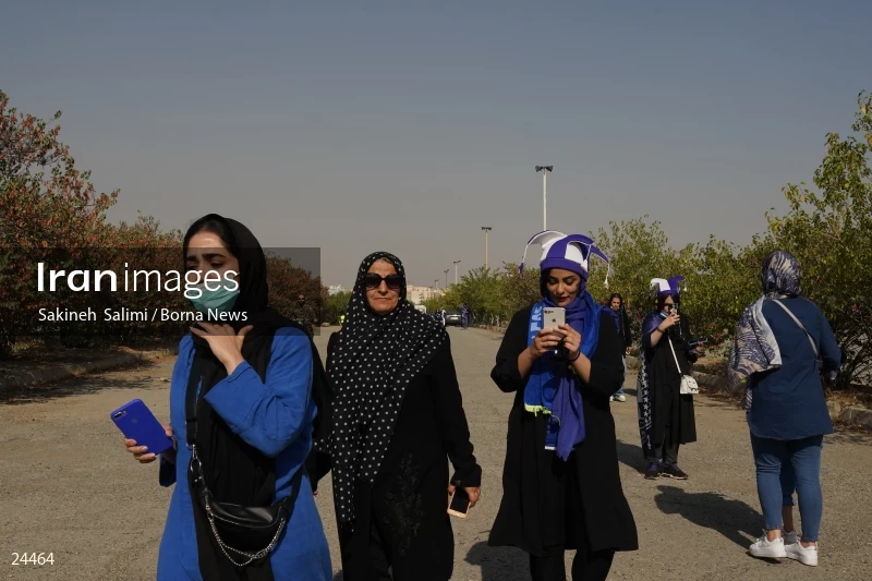 The first attendance of women in the stadium in a match of the Premier Football League of Iran